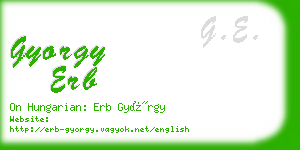 gyorgy erb business card